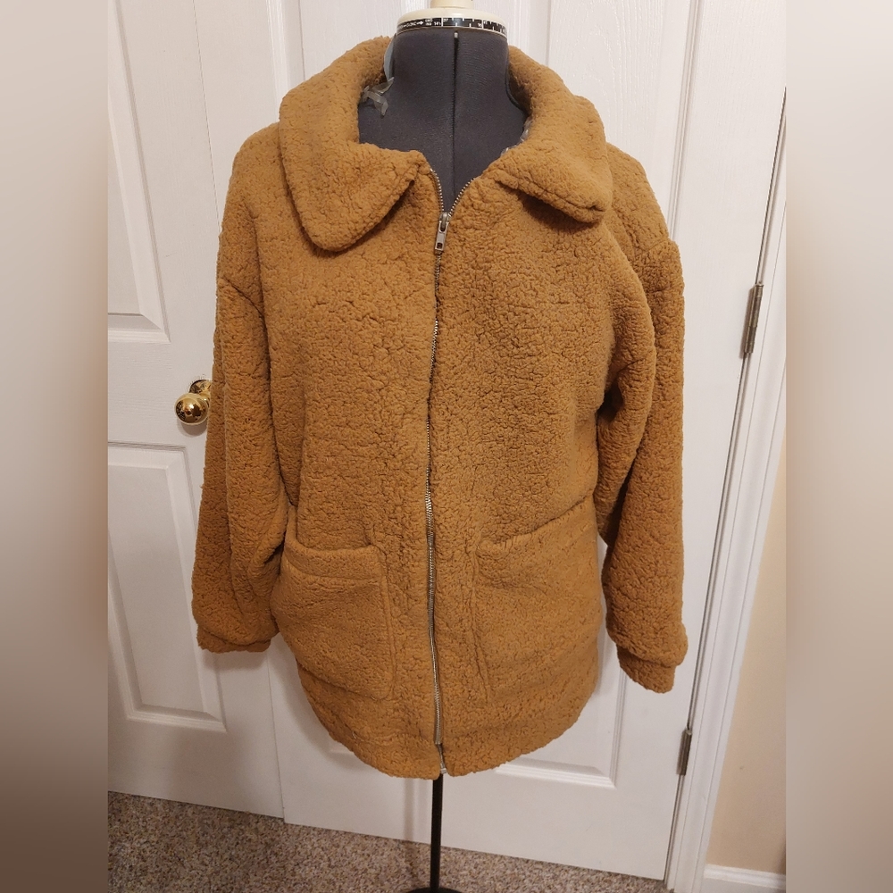 Soft Camel Sherpa Jacket
